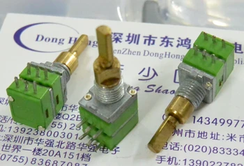 

2PCS/LOT Taiwan ALPHA precision double axis double potentiometer, B20K and A100K shaft length 20MM