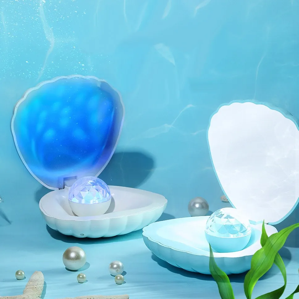 

Home Decoration LED Night Light Creative Shell USB Charging Projection Lamp For Bedroom Living room Decoration Lamps Lighting
