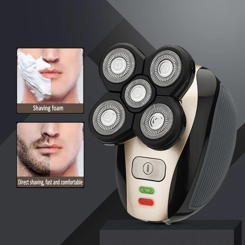 Mens Electric Shavers Scratch Head Machine Shaver for Men Five Cutter Head Charging Mode Multi-purpose Machine Own Angle Knife
