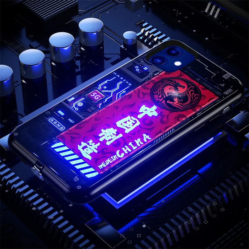 Чехол RGB для iPhone 11 чехол X XR XS Max Pro с голосовым управлением и светодиодной вспышкой