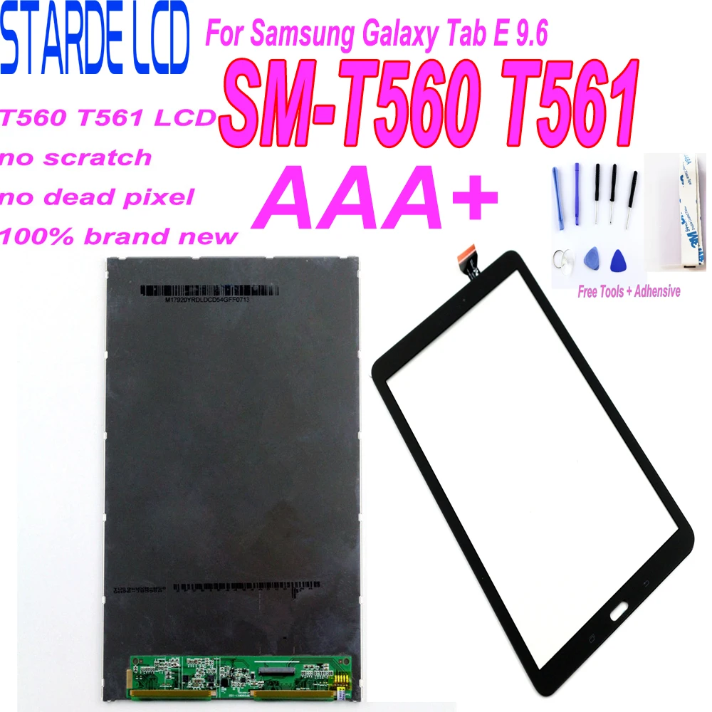 

AAA+ Tested 100% For Samsung Galaxy Tab E 9.6 SM-T560 T560 T561 LCD Display + Touch Screen Digiitzer Glass Panel Repair Part