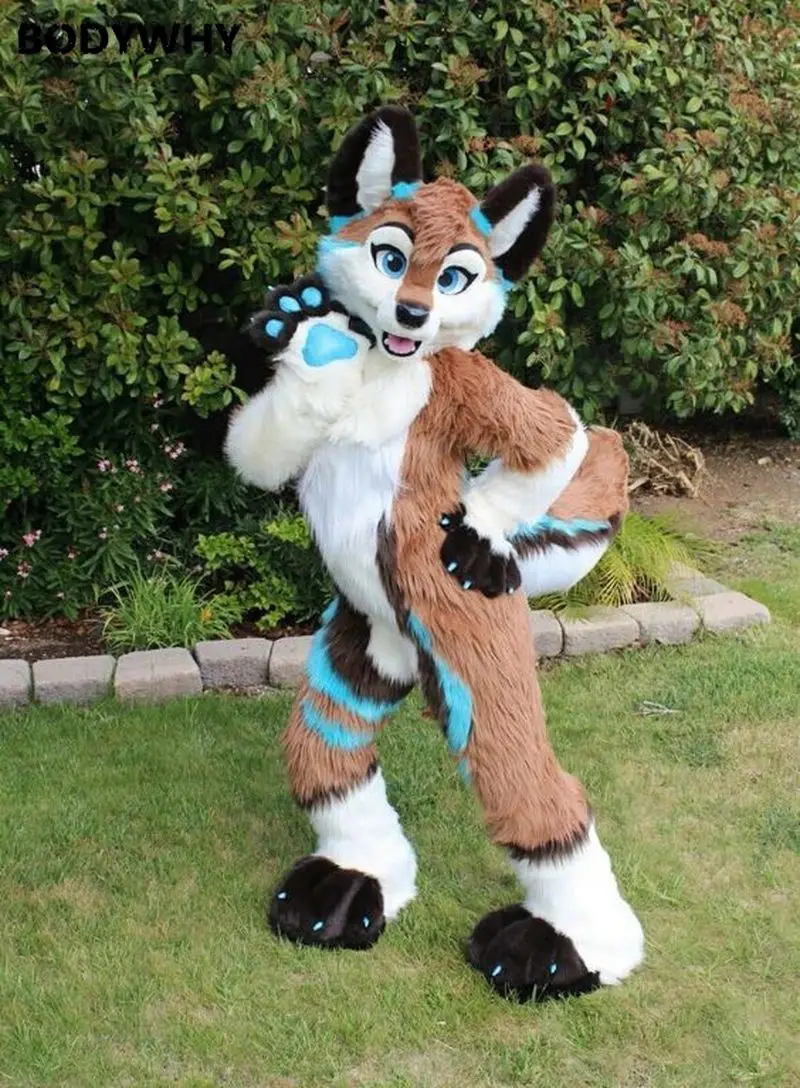 Fursuit Husky Dog Костюм лисы маскота вечерние костюмы для игр нарядное платье одежда