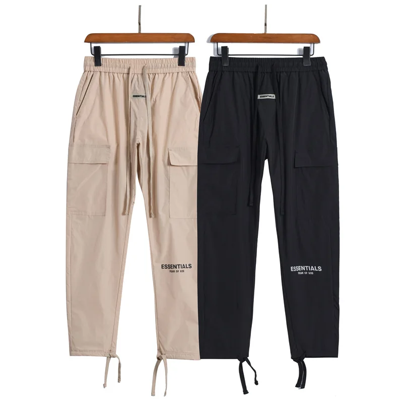 2021 Autumn and Winter New Fashion Brand Men's Cargo Pocket Drawstring Trousers shorts for men printed | Мужская одежда