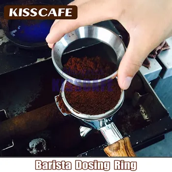 

51/53/57.5/58/58.35mm Stainless Steel Intelligent Dosing Ring Brewing Bowl Coffee Powder For Espresso Barista Funnel Portafilter