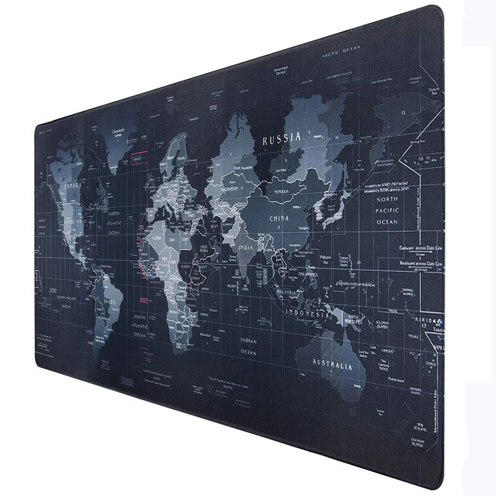 Gaming Computer Mouse Pad Large World Map Mouse Mat Big Desk Mat