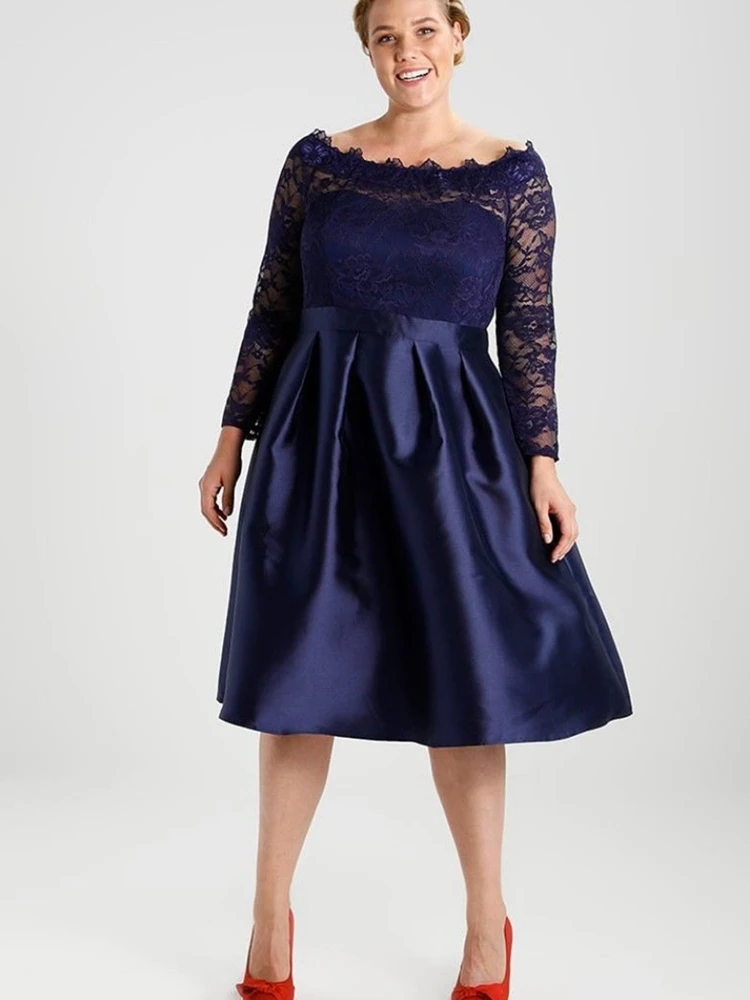 plus size boat neck dress