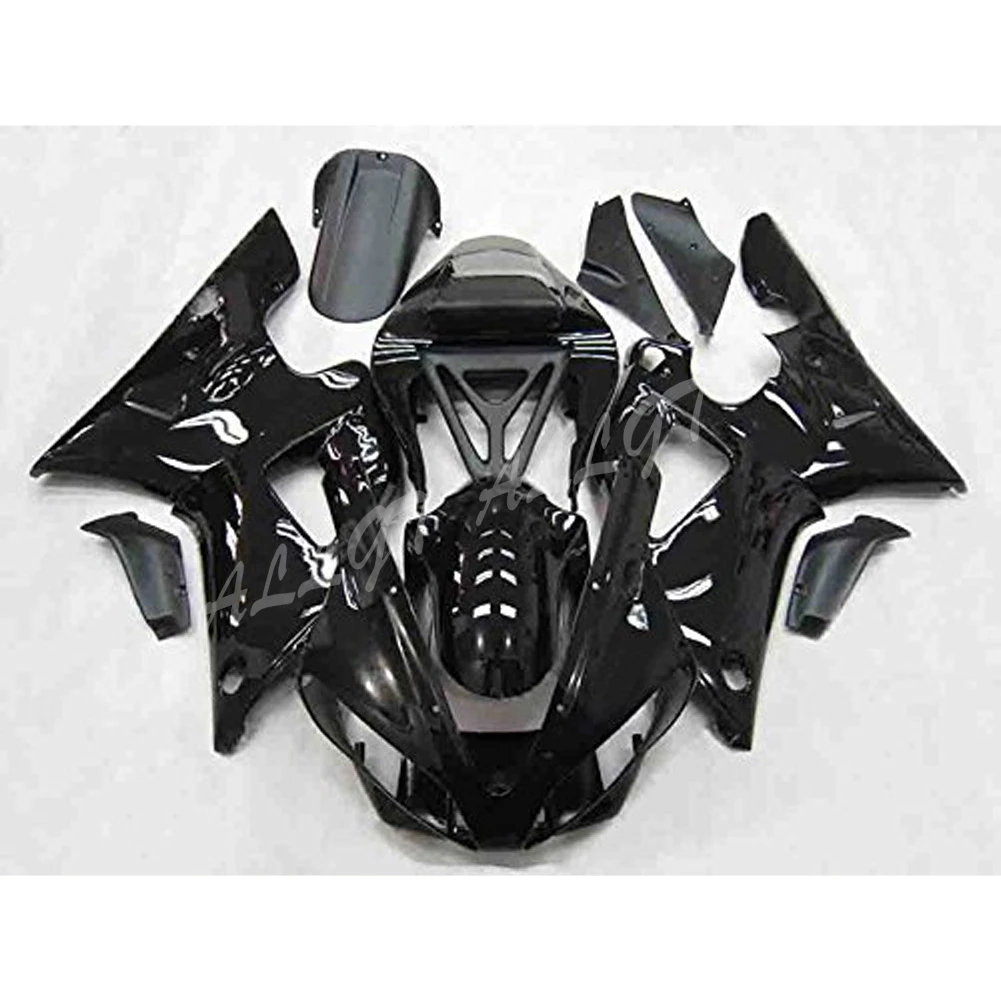 ABS пластик литой инъекции наборы обтекателей кузова для Yamaha YZF R1 2000 2001 - Цвет: Glossy Black