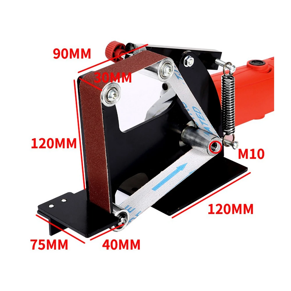 Electric Belt Sander Angle Grinder Metal Wood Sanding Belt M10/M14 Adapter for Grinder Metal Polishing Woodworking Tools