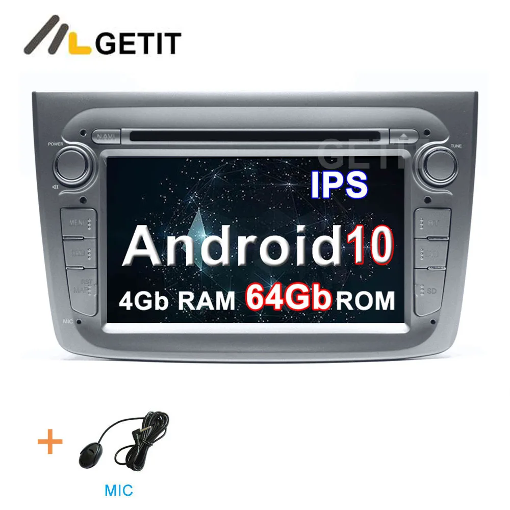 Android 10,0 Автомобильный мультимедийный радио gps DVD стерео для Alfa Romeo Mito canbus wifi bluetooth - Цвет: 4G-RAM 64G-ROM