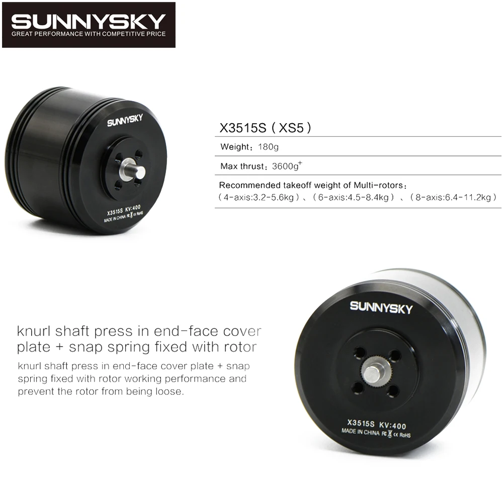 Высокоэффективный бесщеточный двигатель SunnySky X3515S 400KV для мультикоптера Rc 1