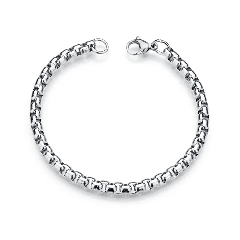 Женский и мужской браслет-цепочка серебряного цвета с пряжкой Омаров Rolo Link браслеты на запястье для женщин и мужчин Ювелирные изделия Подарки