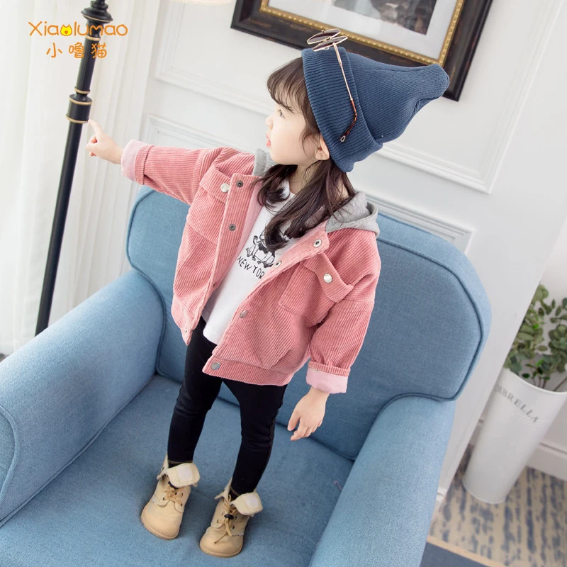 Cute Denim Jacket For Girls Hooded Outerwear Autumn Windbreaker Kids Boys Baby Infant Clothes | Детская одежда и обувь