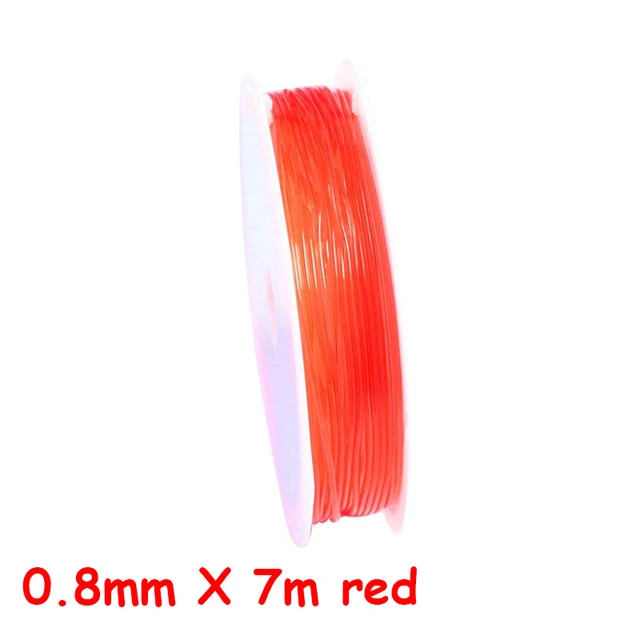 100M Plastic Crystal DIY Beading Stretch Cords Elastic Line Jewelry Making Supply Wire String jeweleri thread String Thread 0.8mm X 7m red