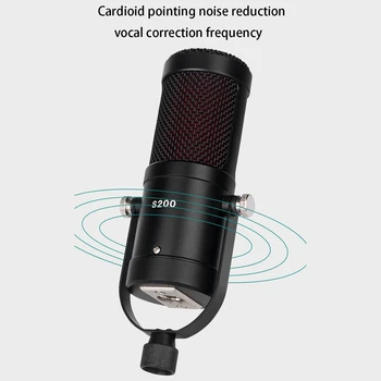 

S200 Microphone, for Online Mobile Phone National K Song Live Shouting Microphone Recording Condenser Microphone