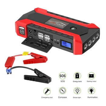 

Jump Starter Car Battery Starer Car Booster Charger Battery Power Battery Diesel Fire Start Backup PowerBank Starting Device