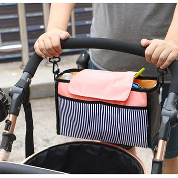 

Baby stroller organizer mommy diaper bag hook large capacity waterproof baby stroller stroller accessories hanging bag