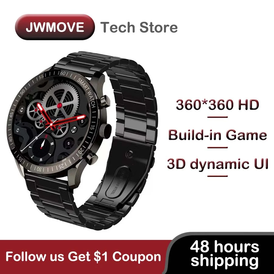 JWMOVE QY05 360*360 HD Smart Watches Android Fitness Tracker ...