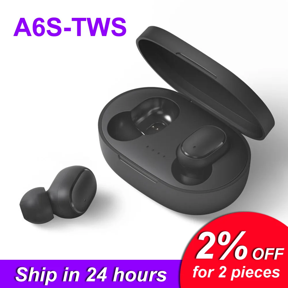 Online Bluetooth Auricolare Per Xiaomi Redmi Airdots Auricolari Senza Fili Vivavoce Con Cancellazione del Rumore Cuffie con Il Mic per il iPhone Samsung