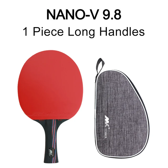 2Pcs/Lot Table Tennis Bat Racket Good Control Long Short Handle Ping Pong  Paddle Racket Set With Bag NANO 1 Long