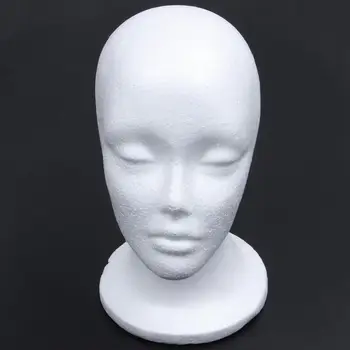 

New Female Foam Mannequin Head Model Hat Wig Display Stand Rack white