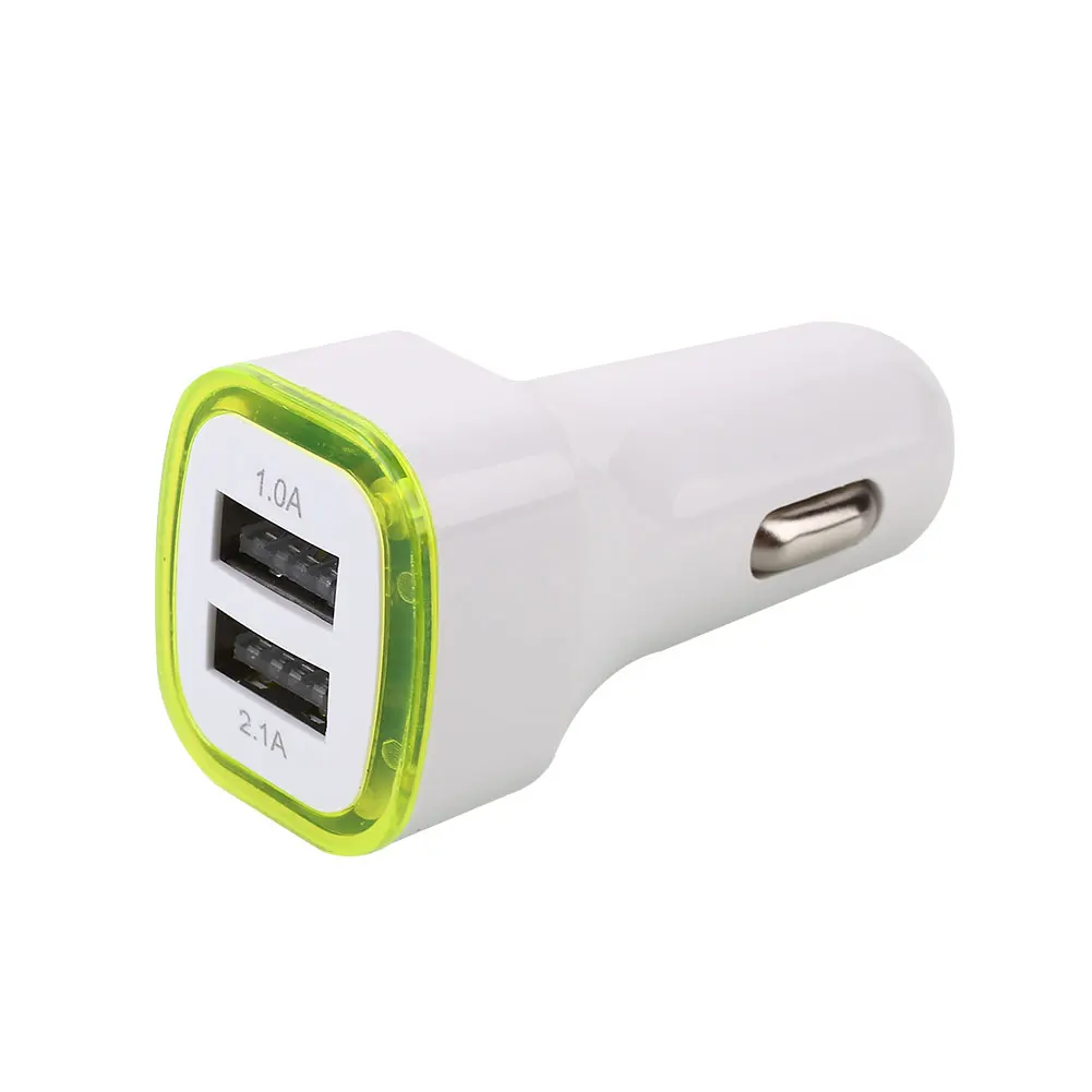 Yellow 2 Ports Dual USB Car Cigarette Lighter Charger Adapter Input DC12-24V Lighter - Название цвета: Yellow