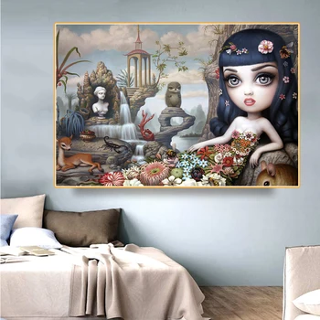 

Citon Mark Ryden《Katy aphrodite》Canvas Art Oil painting Artwork Poster Picture Modern Wall Decor Home Living room Decoration