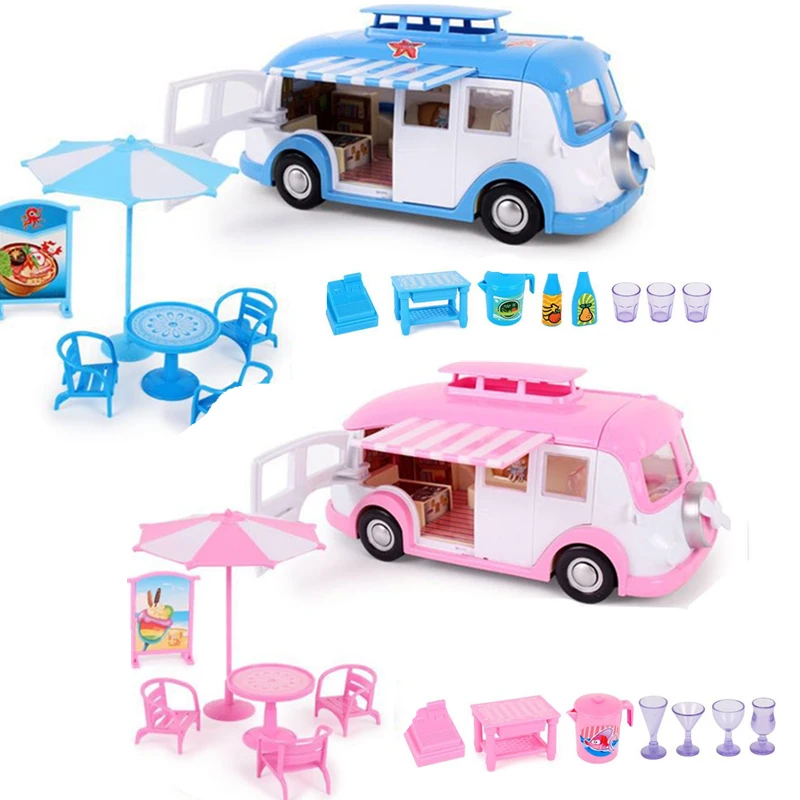 

Peppa pig George Toys Car Dining Car Spring tour anime Action Figure Anime toys Family Party Dolls birthday gifts kids