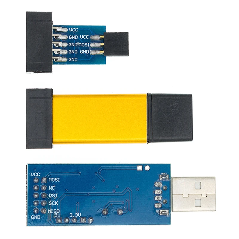 Программатор USB ISP ASP ATMEGA8 ATMEGA128 с поддержкой Win7 64K 10Pin на 6 Pin 1 шт.|avr programmer|usb ispisp programmer