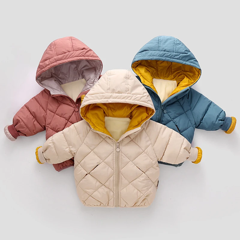 

CYSINCOS Baby Girl Coat Fashion Kids Boys Jacket Winter Baby Parka Children Warm Hooded Outerwear Newborn Jacket Infant Clothing