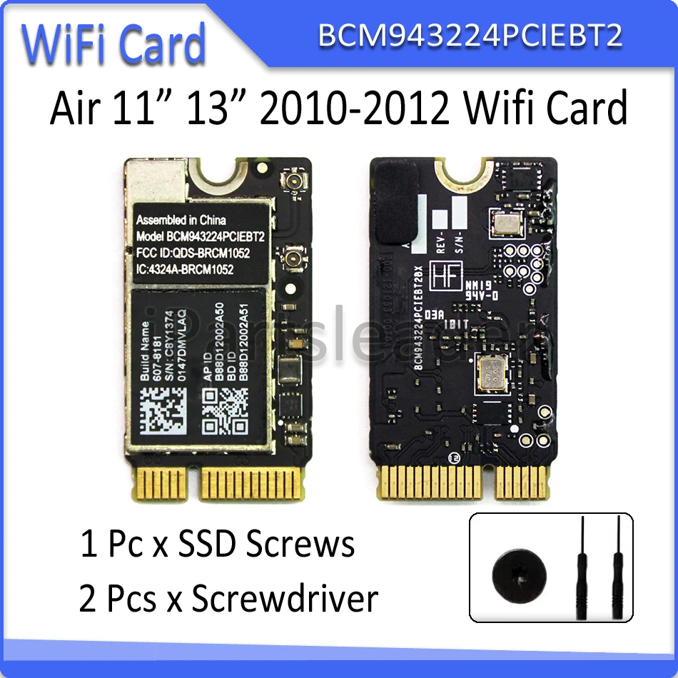 Bluetooth-карта BCM943224PCIEBT2 для Macbook Air 11 A1370 A1465 13 дюймов A1369 A1466 2010 2011 2012 год | Компьютеры и