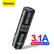 Baseus Auto FM Transmitter Modulator Bluetooth 5,0 Auto Kit Mit 3,1 EIN Dual USB Ladegerät Auto Audio MP3 Player Auto FM Transmiter