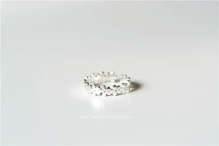 925 Sterling Silver Rings for Women floret Open ring Style Prevent Allergy silver rings silver ring For REETI