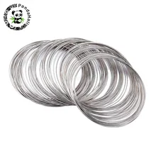 65 мм стальная проволока памяти для изготовления браслетов DIY ювелирных изделий платинового цвета около 100 кругов/единиц