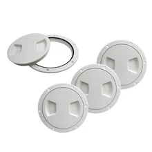 4 шт морская палубная пластина, 5-1/2 дюймов морской Люк крышка выдвижной смотровой Люк для лодки каяк каноэ, белый