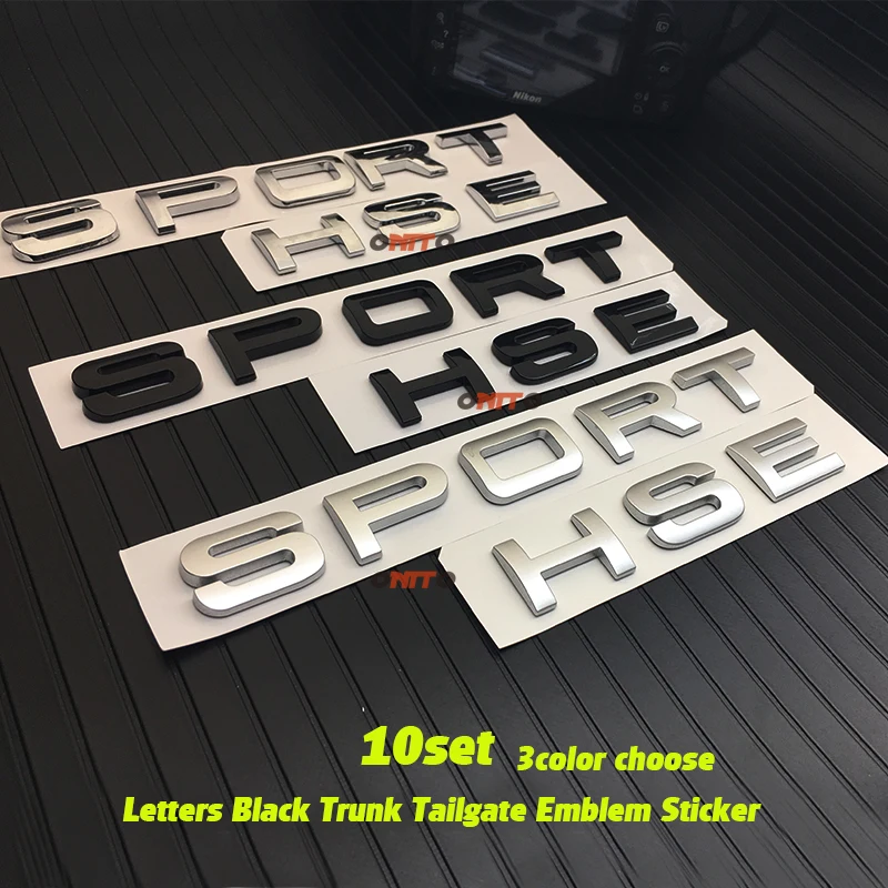 

10set High Quality for Land Wind Chery Rover Range Abs Hse Sport Trunk Letters Emblem Badge Car Styling Refitting Trunk Sticker
