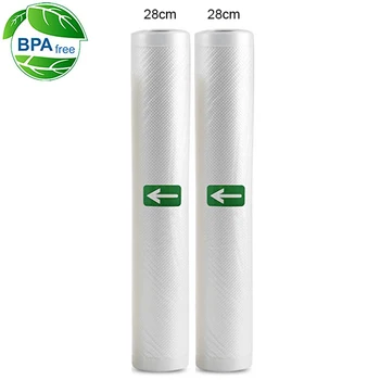 

Vacuum Bags For Food Vacuum Sealer Food Fresh Long Keeping Bag For Vacuum Packer 12+15+20+25+28cm*500cm 2Rolls
