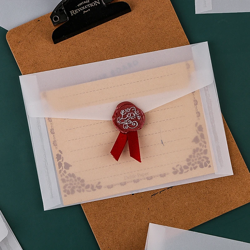 Transparent Envelop 10pcs/Lot for Retro Letters Papers Greeting Wishes Vintage Wedding Birthday Party Stationery