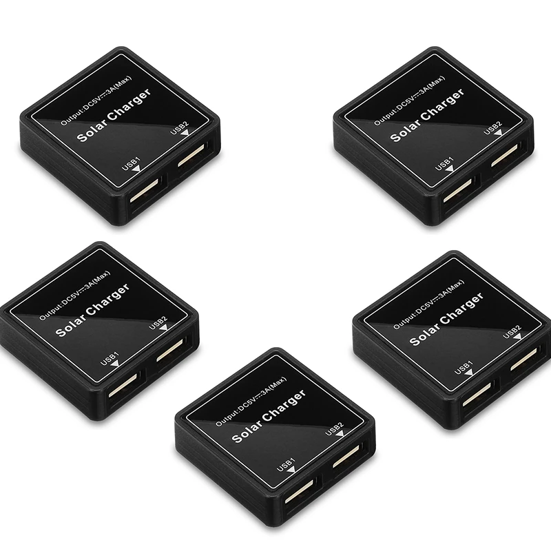5 шт. солнечная панель распределительная коробка двойной USB Комплект регулятора