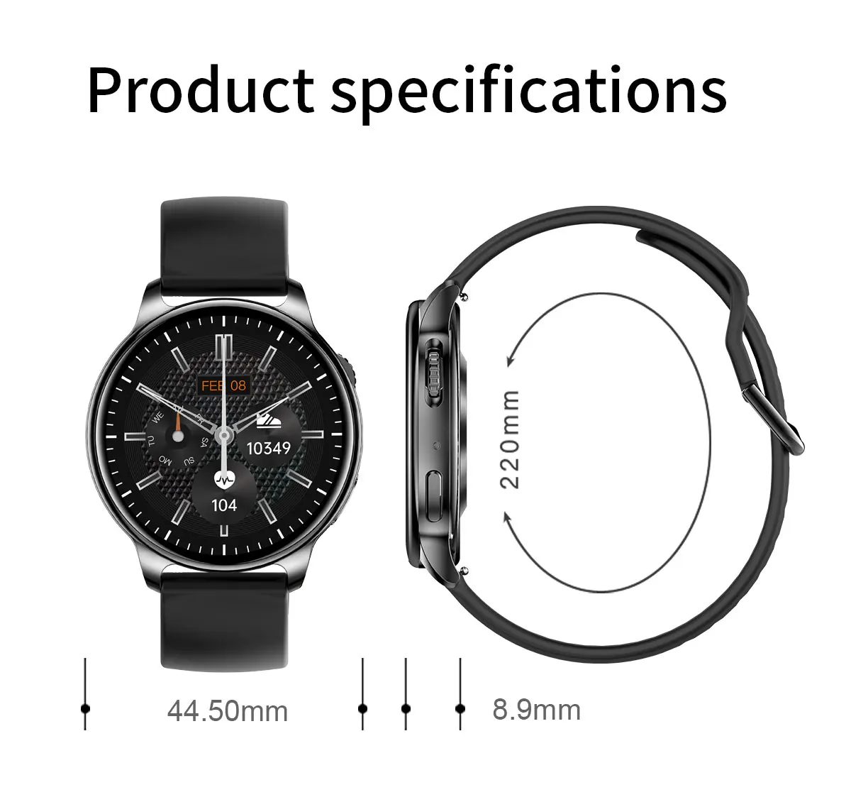 VWAR Smart Watch Men Fitness Tracker Bluetooth Call Watches Heart Rate Monitor Sport Waterproof Smartwatch Women for Android IOS