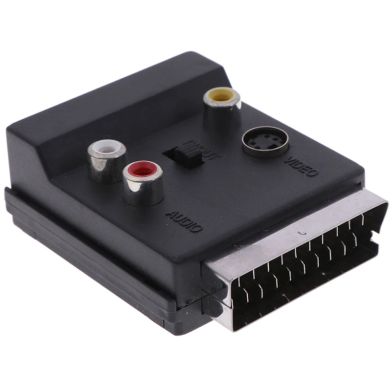 

Hot sale 21Pin SCART to 3RCA S-Video Audio Video Adapter Cable Connector Plug Converter