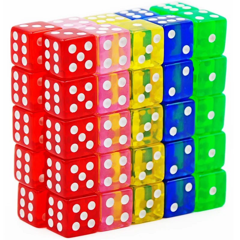 Foreign Trade New Bar Nightclub Supplies Color Transparent Dice Acrylic Sieve 16MM Right Angle | Спорт и развлечения