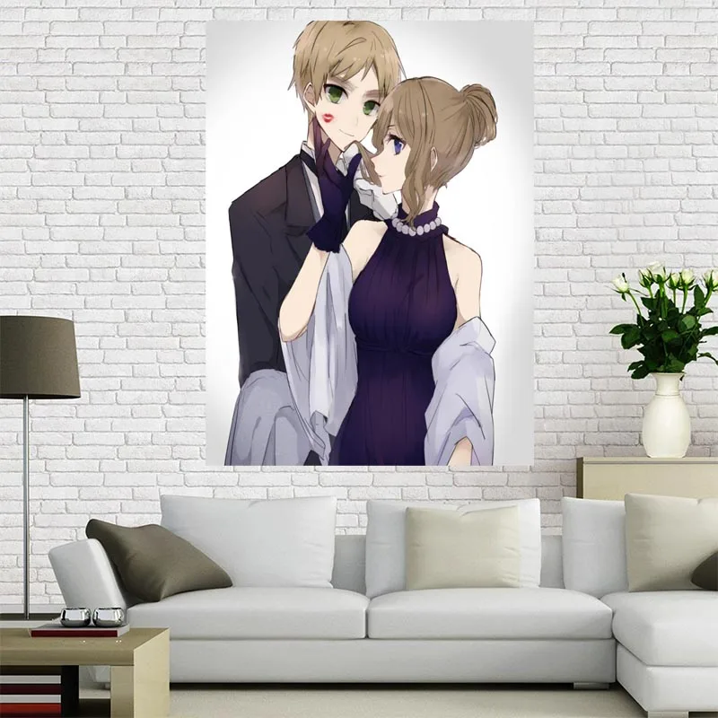 Горячая Распродажа изготовленный на заказ холст Hetalia постер для домашнего декора