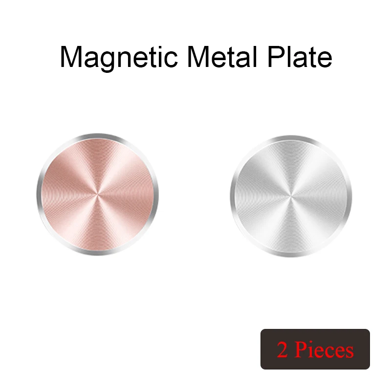 1 Rose Gold 1 Silver Металлическая пластина, держатель для телефона, наклейка для iPhone XR Xs Max, глянцевая, CD, вены, магнит, автомобильный держатель, монтажный лист на Redmi Note 6 Pro, Pocophone - Цвет: 1 Rose Gold 1 Silver