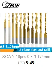XCAN 1 шт. 3-12 мм 2 флейты 90 градусов фаска Концевая фреза ЧПУ фреза TiCN с покрытием карбида Концевая фреза Фаски Фреза