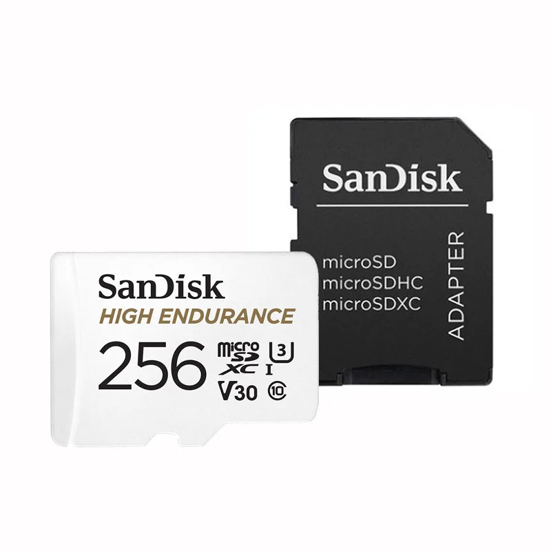 SanDisk высокопрочная Micro SD 128 ГБ 32 ГБ 64 Гб 256 ГБ U3 V30 4K Micro SD карта памяти SD/TF флэш MicroSD карта для монитора видео - Емкость: SQQNR-256G-KT2