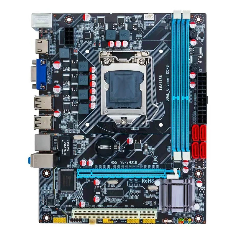 Новейший комплект материнской платы HM55 основной процессор Core i5 i7 LGA 1156 2x DDR3 16 ГБ