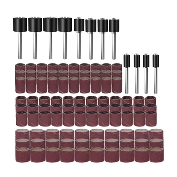 

HTHL-120Pcs Drum Sanders Set Including 108 Pcs Sanding Bands and 12 Pcs Drum Mandrels