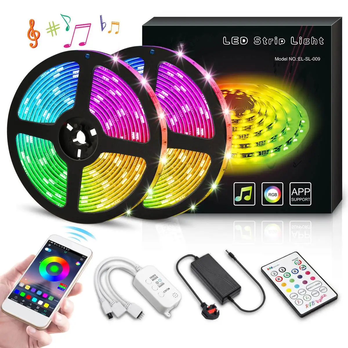 

10M RGB LED Strip Light APP IR WIFI Controller SMD 5050 Waterproof RGB Tape Ribbon diode led Strips Light Flexible Stripe Lamp