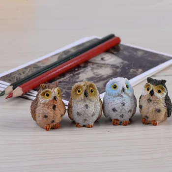 

1 Pcs Resin Night Owl Figures Miniature Figurine For Mini Fairy Garden Aquarium Fish Tank Animal Statue Craft