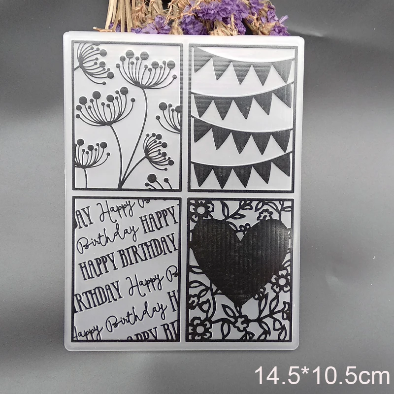 Seed Banner Heart Embossing Folders 01